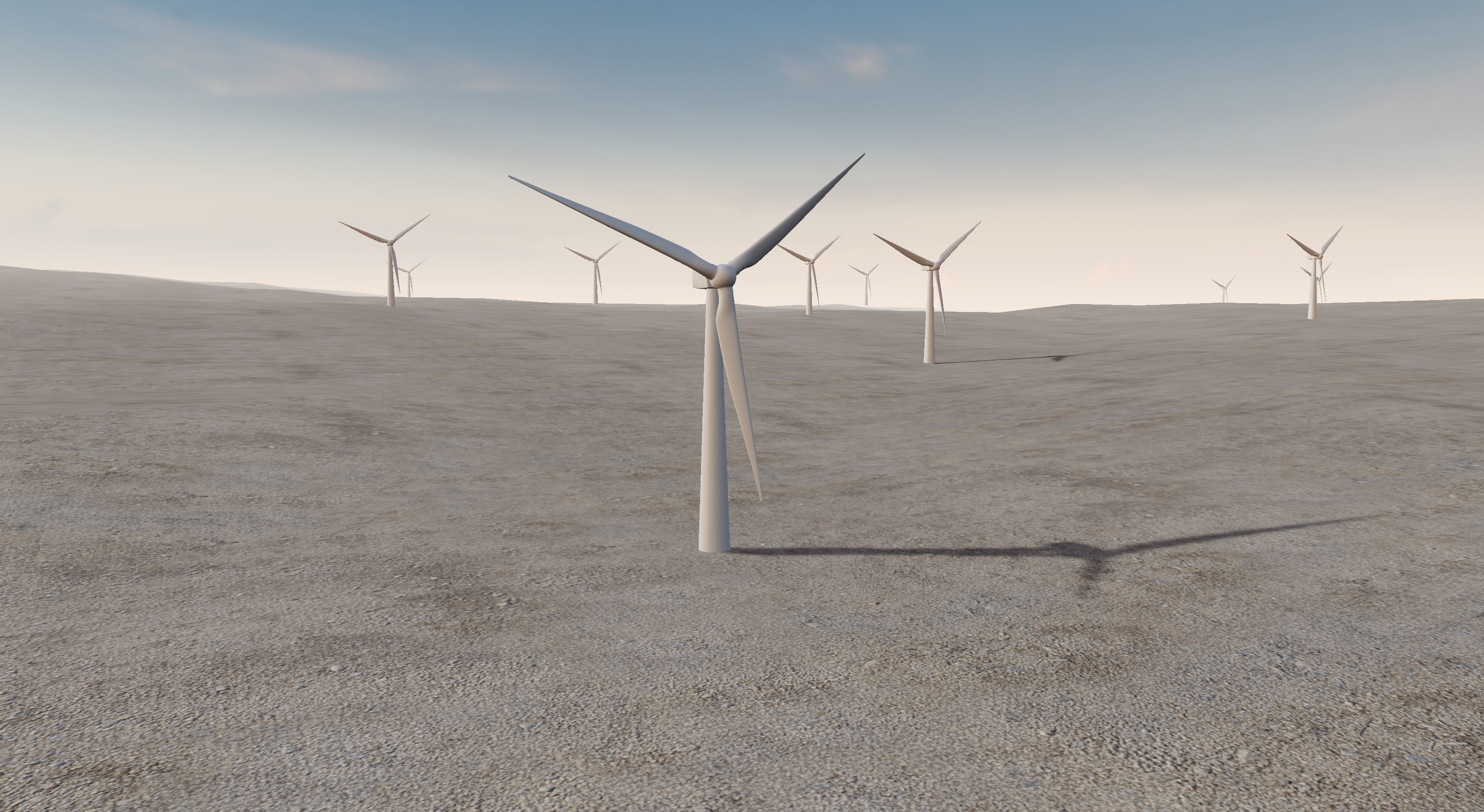 Wind Farm with turbines