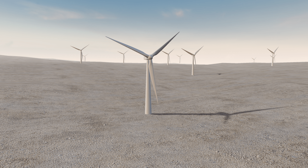 Wind Farm with turbines